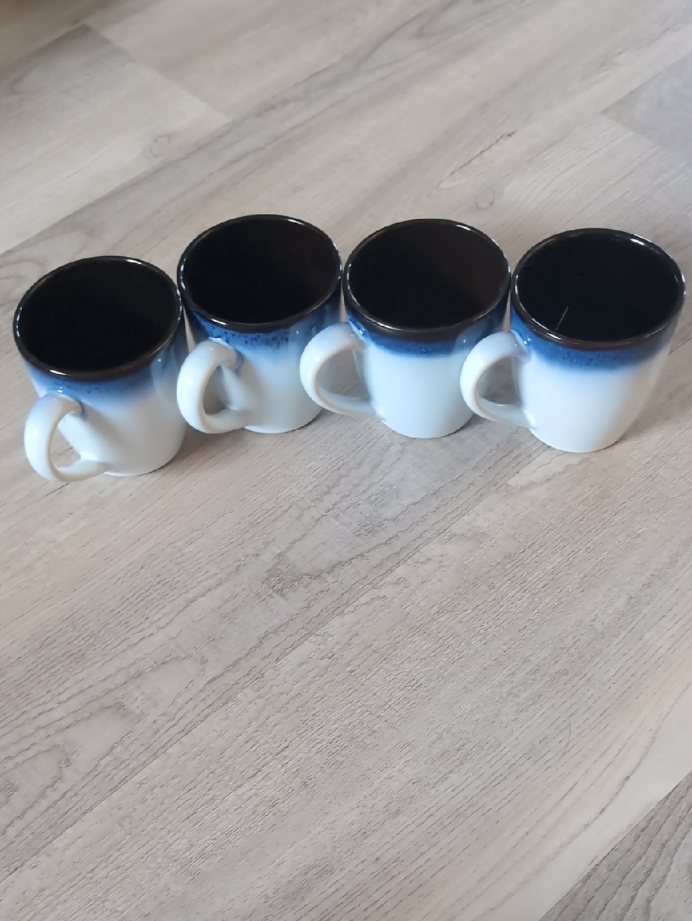 Gourmet Basics by Mikasa Swirl Ombre Blue Set Of 4mugs